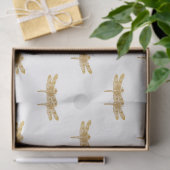 Golden Dragonfly Herhaal gouden metalen olie Tissuepapier (Geschenk)