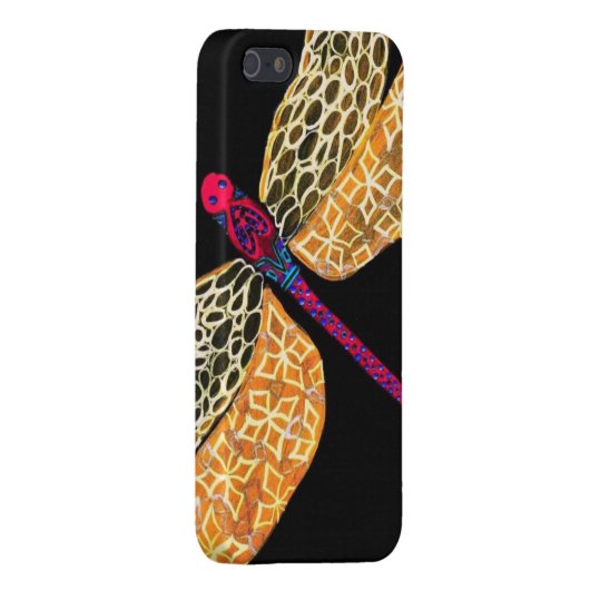 Golden Dragonfly iPhone Hoesje (Achterkant Rechts)