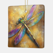 Golden Dragonfly Keramisch Ornament (Links)