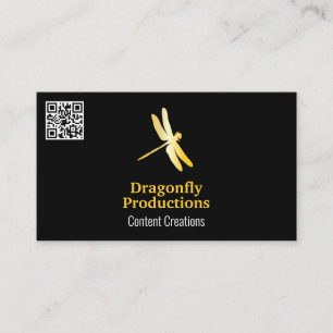 Golden Dragonfly Logo   Visitekaartje QR-code