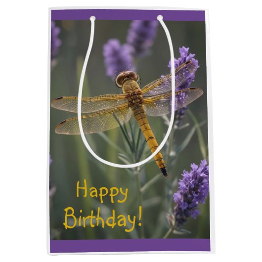 Golden Dragonfly Medium Cadeauzakje (Voorkant)
