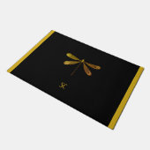 Golden Dragonfly met aangepaste tekst Deurmat (Schuin)