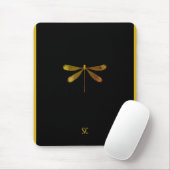 Golden Dragonfly met aangepaste tekst Muismat (Met muis)