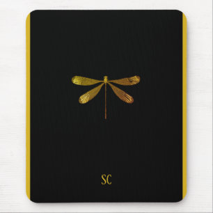 Golden Dragonfly met aangepaste tekst Muismat