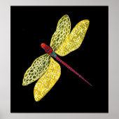 Golden Dragonfly Poster (Voorkant)