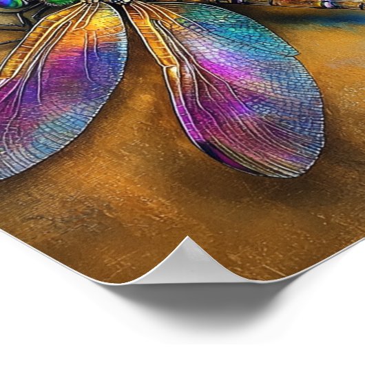 Golden Dragonfly Poster (Hoek)
