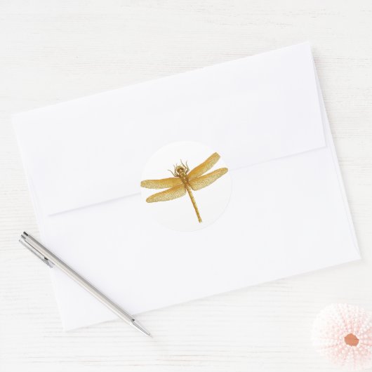 Golden Dragonfly Sticker (Envelop)
