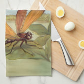 Golden Dragonfly Theedoek (Quarter Fold)