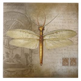 GOLDEN DRAGONFLY TILE TEGELTJE