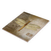 GOLDEN DRAGONFLY TILE TEGELTJE (Zijkant)