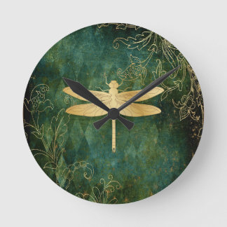 Golden Dragonfly Wall klok