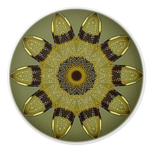 Golden Dragonfly Wings Ceramic Knob Keramische Knop