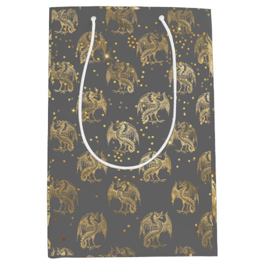 Golden Dragons en sterren Medium Cadeauzakje