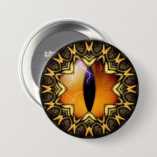 Golden Dragon's Eye Ronde Button 7,6 Cm (Voorkant /achterkant)