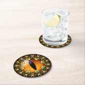 Golden Dragon's Eye Ronde Kartonnen Onderzetter (Insitu)