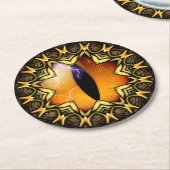 Golden Dragon's Eye Ronde Kartonnen Onderzetter (Gebogen)