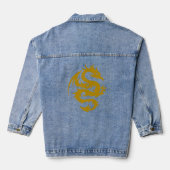 Golden drakenvuur denim jacket (Achterkant)