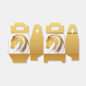 Golden Drawing Paard Jaar Zodiac Gable Favor Box Bedankdoosjes (Uitgevouwen)