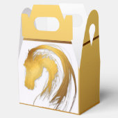 Golden Drawing Paard Jaar Zodiac Gable Favor Box Bedankdoosjes (Geopend)