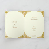 Golden Dream bruiloft uitnodiging Kaart (Binnen)