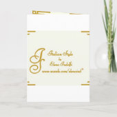 Golden Dream bruiloft uitnodiging Kaart (Achterkant)