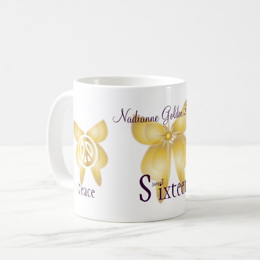 Golden Dream Sweet Sixteen Mok-Cust. Koffiemok (Voorkant links)