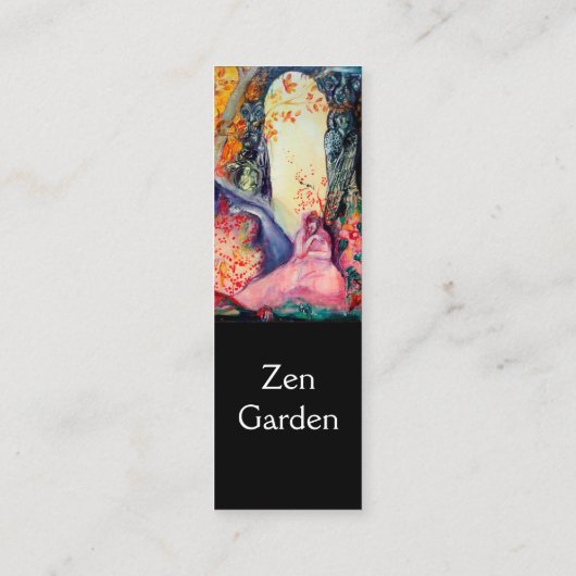 GOLDEN DREAM Yoga Instructor,Meditation,Zen Garden Mini Visitekaartje (Achterkant)