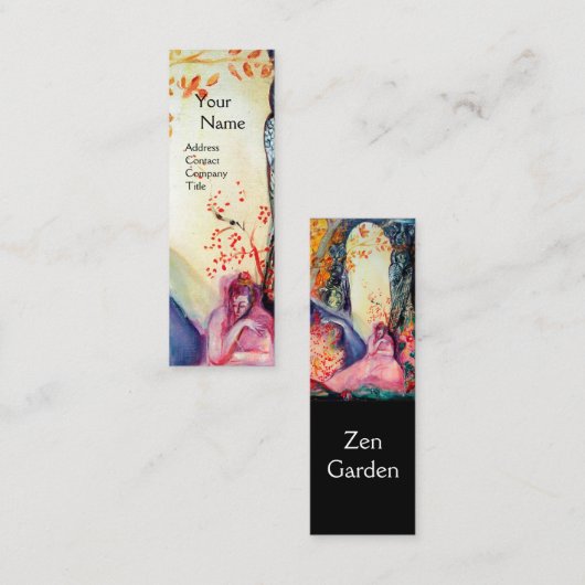 GOLDEN DREAM Yoga Instructor,Meditation,Zen Garden Mini Visitekaartje (Voorkant / Achterkant)
