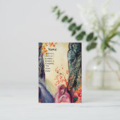 GOLDEN DREAM Yoga Instructor Meditation Zen Garden Visitekaartje (Staand voorkant)