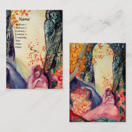 GOLDEN DREAM Yoga Instructor Meditation Zen Garden Visitekaartje (Voorkant / Achterkant)