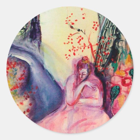 GOLDEN DREAM/Yoga Meditation Zen Garden Ronde Sticker (Voorkant)