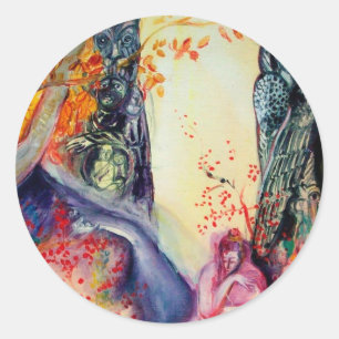 GOLDEN DREAM/Yoga Meditation Zen Garden Ronde Sticker