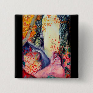 GOLDEN DREAM/Yoga Meditation Zen Garden Vierkante Button 5,1 Cm