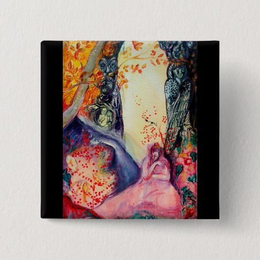 GOLDEN DREAM/Yoga Meditation Zen Garden Vierkante Button 5,1 Cm (Voorkant)