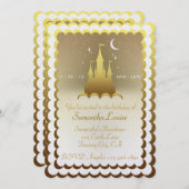 Golden Dreamweaver Castle in the Clouds Birthday Kaart (Voorkant / Achterkant)