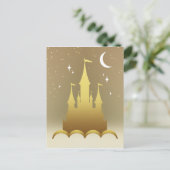 Golden Dreamweaver Castle in the Clouds Starry Moo Briefkaart (Staand voorkant)