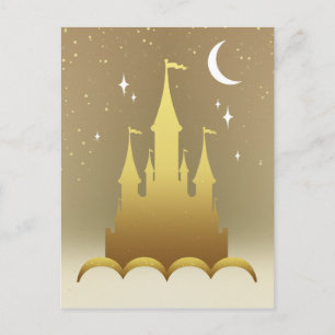 Golden Dreamweaver Castle in the Clouds Starry Moo Briefkaart