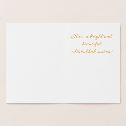 Golden Dreidels Folie Kaarten (Binnen)