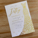 Golden Dress 50th and Fabulous 50th Birthday Party Folie Uitnodiging<br><div class="desc">Golden Dress 50 & Fabulous 50th Birthday Party Folie Invitation 50 & Fabulous Bekijk andere uitnodigingen in onze niche en nestwinkel</div>