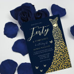 Golden Dress Forty & Fabulous 40th Birthday Party Folie Uitnodiging<br><div class="desc">Golden Dress Forty & Fabulous Womans 40th Birthday Party Gold Foil Invitation Bekijk andere uitnodigingen in onze niche en nestwinkel</div>