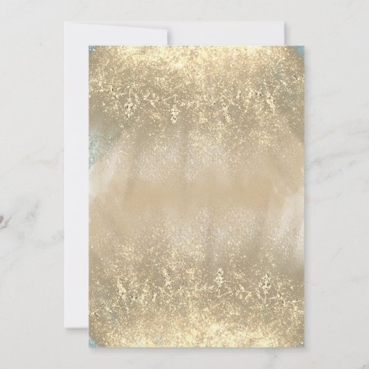 Golden Dress Gold Sweet 16 Birthday Party Kaart (Achterkant)