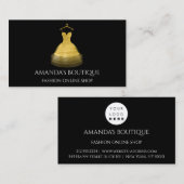 Golden Dress Logo Mode Boutique Event Planner Visitekaartje (Voorkant / Achterkant)