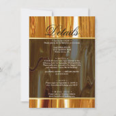 Golden Drids Custom Photo Wedding Invitation Kaart (Achterkant)