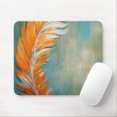 Golden Drift Feather Art Mousepad Muismat (Met muis)
