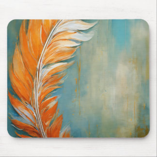 Golden Drift Feather Art Mousepad Muismat