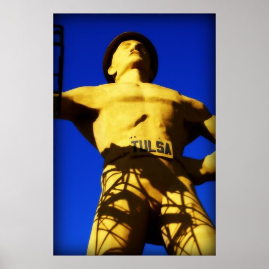 Golden Driller, Colour. Foto van Derrick W. Black Poster (Voorkant)
