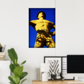 Golden Driller, Colour. Foto van Derrick W. Black Poster (Thuiskantoor)