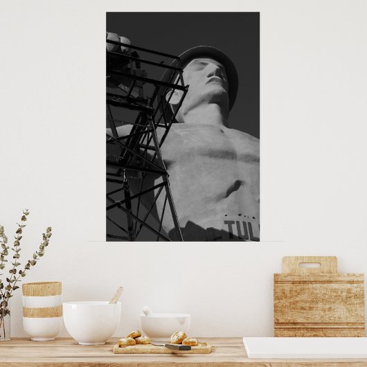 Golden Driller Statue, Tulsa, Oklahoma. 2009 Poster (Keuken)