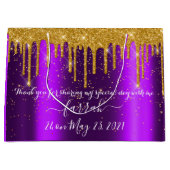 Golden Drip Sweet16th Violet Bridal Paars Groot Cadeauzakje (Voorkant)