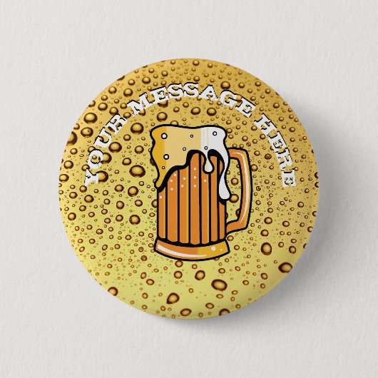 Golden druppels ronde button 5,7 cm (Voorkant)